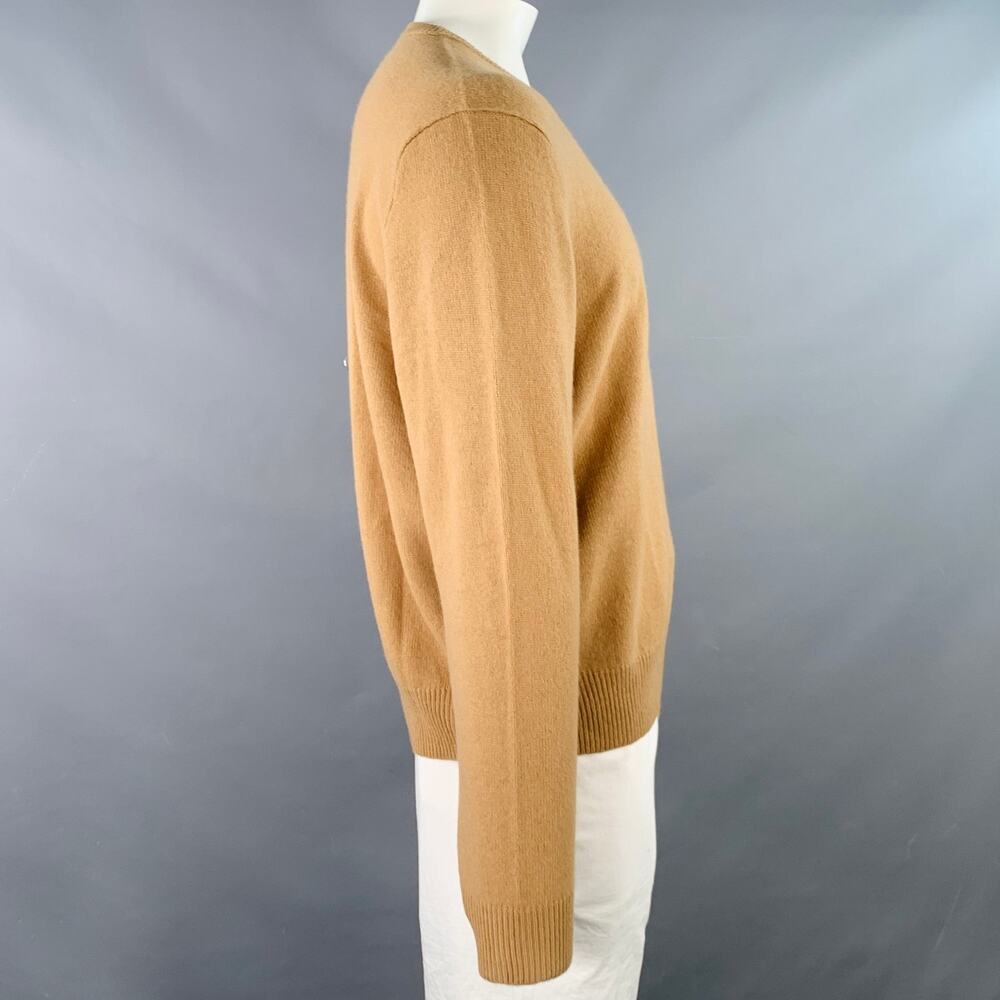 POLO by RALPH LAUREN Size XL Tan Wool Knit V-Neck Sweater - Picture 2 of 9